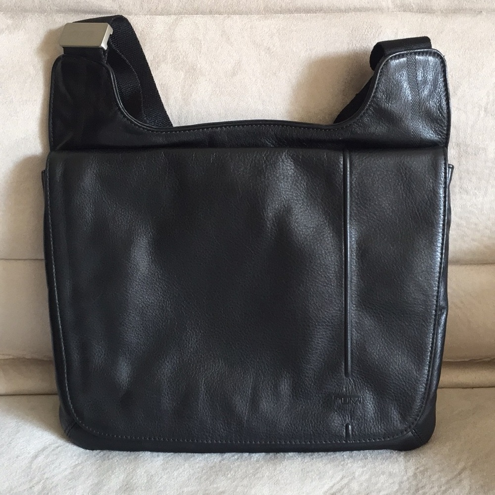Leather Tumi Crossbody Bag
